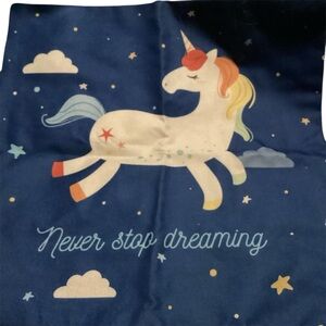 New Unicorn Dream Pillow Cover- Blue